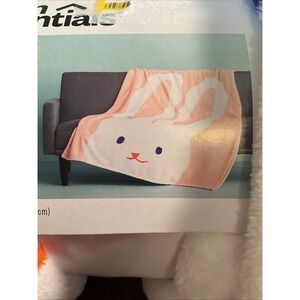 New‎ Recycled Poly Bunny Easter Throw - Room Essentials™ Printed plush 50" x 60"